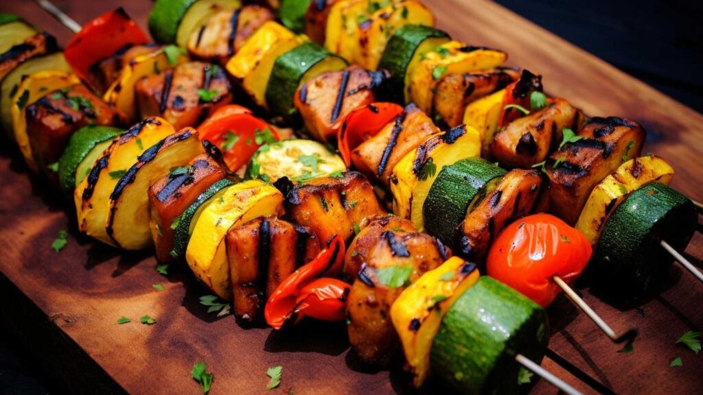 Veggie Skewers BBQ.
